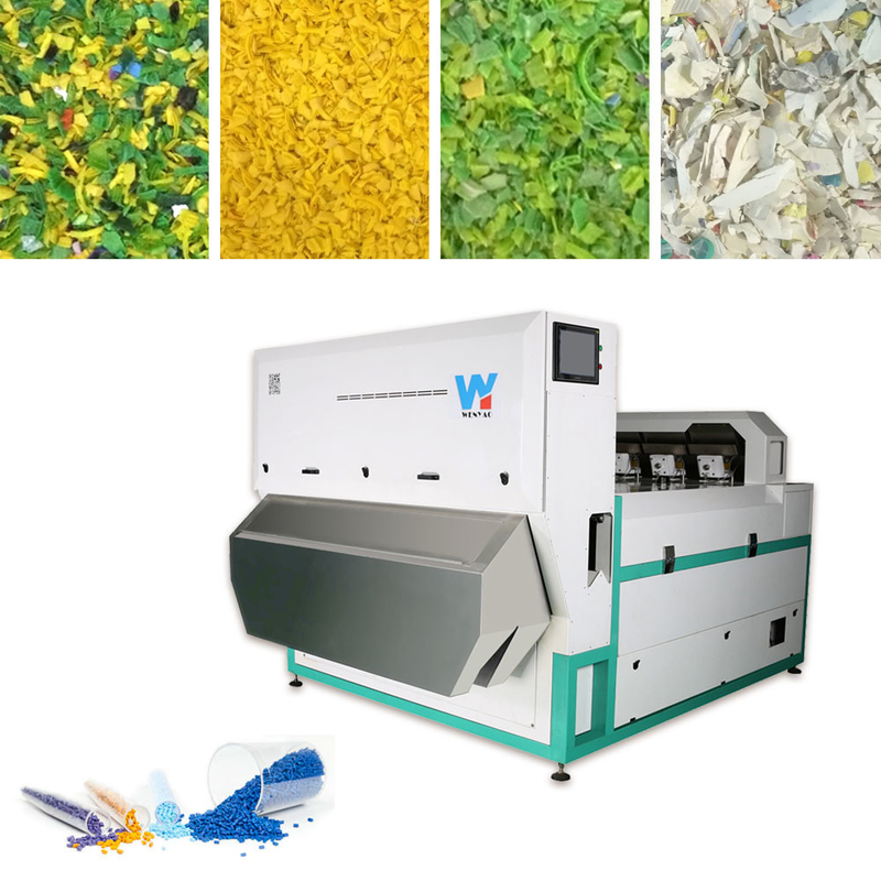 WENYAO 2 canaliza la clasificadora del color plástico completamente automático del artículo popular en el Brasil