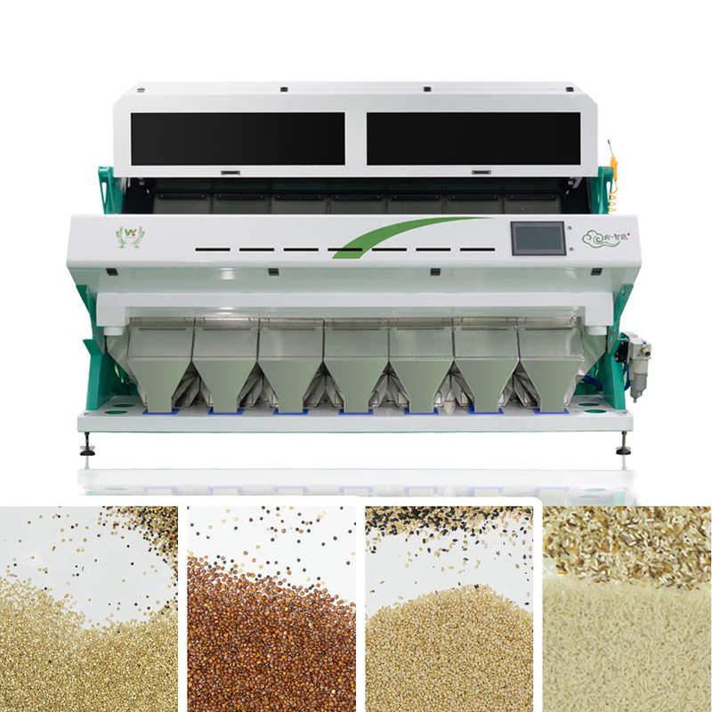 Clasificador orgánico automático inteligente del color del arroz de 7 canales 80 toneladas por la clasificadora del color del día