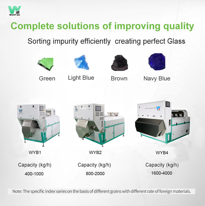 Del HDPE automático de dos máquina plástica del clasificador del color del Ldpe del PE de los canales inclinados de la capa 4 ABS del Pvc