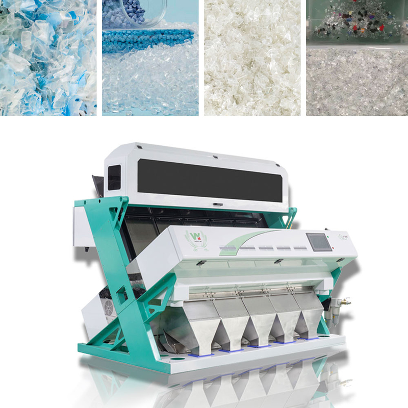 Los gránulos plásticos del Ldpe del HDPE del animal doméstico del Pvc de los Pp del PE colorean la clasificadora del color del clasificador para las escamas del animal doméstico