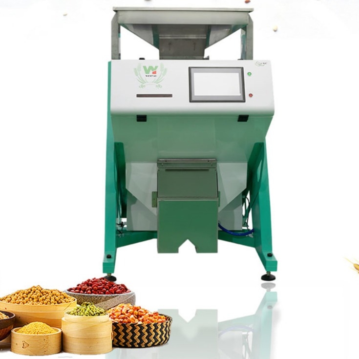 Canales inclinados ópticos de Bean Mung Bean Sorting Machine 1 del riñón del CCD del RGB