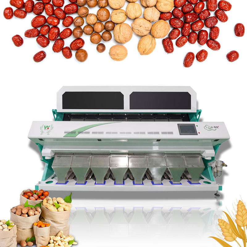8 canales inclinados 512 canales Chia Seeds Color Sorter Machine con la cámara del RGB