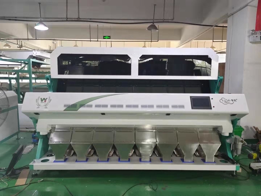 Máquina de clasificación de color de frijoles verdes Mung 8 caídas Wifi control remoto