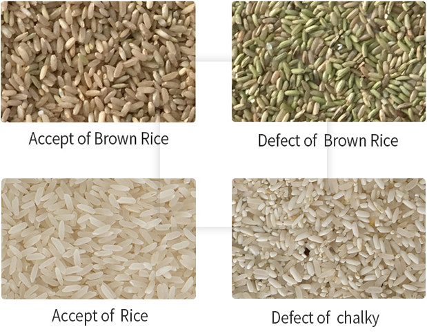 Máquina de clasificación de color de 128 canales para arroz blanco rojo Máquina inteligente de clasificación de CCD combinada con molino de arroz