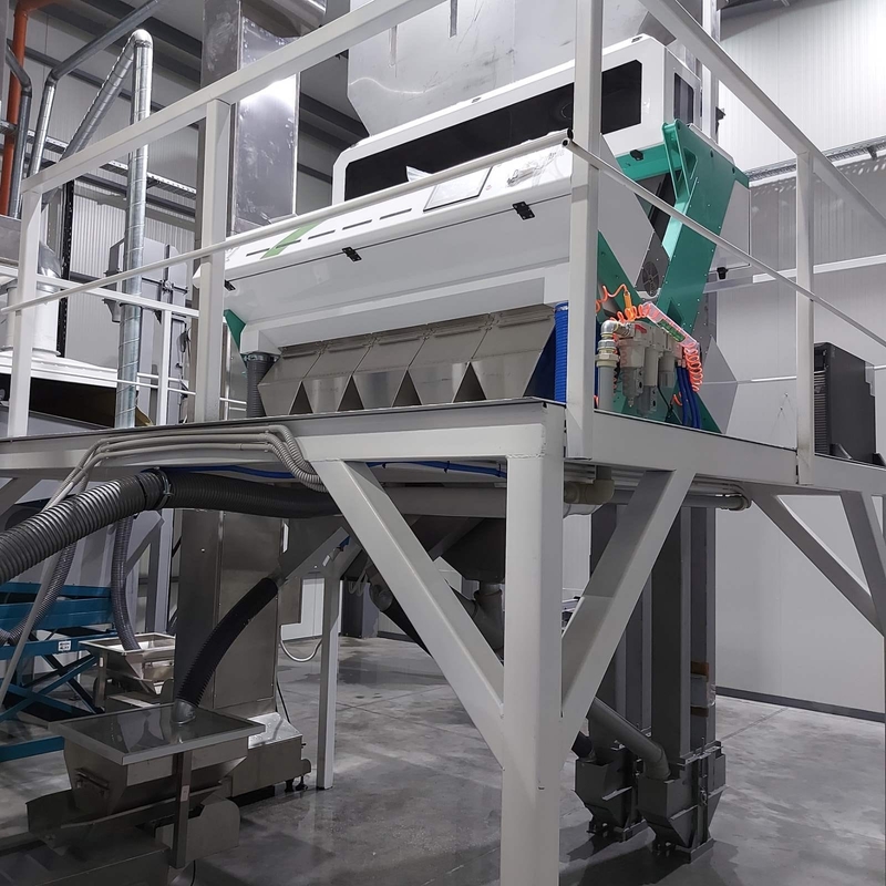 Máquina para clasificar el color de las avellanas de Macadamia y máquina para separar el núcleo y la cáscara de las avellanas