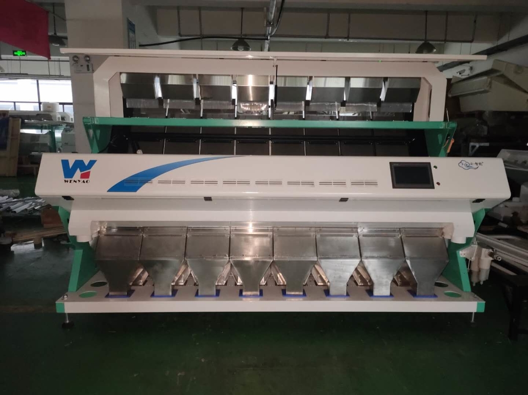 Máquina para clasificar el color de los granos de café crudos verdes para la clasificación de los granos de café tostados