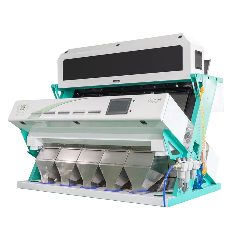 Máquina avanzada de clasificación de colores de café con cámara Toshiba CCD y sistema de inteligencia artificial