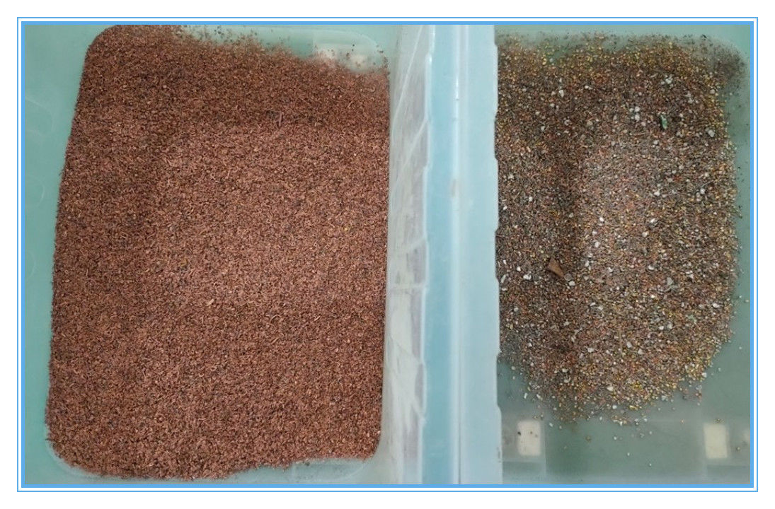 Cinturón de separación de color de cobre y aluminio de alta precisión Tipo verde marrón