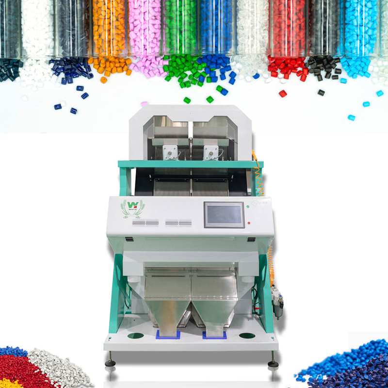 Wenyao CCD cinturón clasificador de color para negro gris granulado de plástico Pet Flakes máquina de clasificación de color