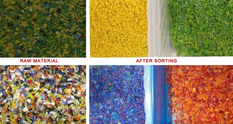 Wenyao CCD cinturón clasificador de color para negro gris granulado de plástico Pet Flakes máquina de clasificación de color