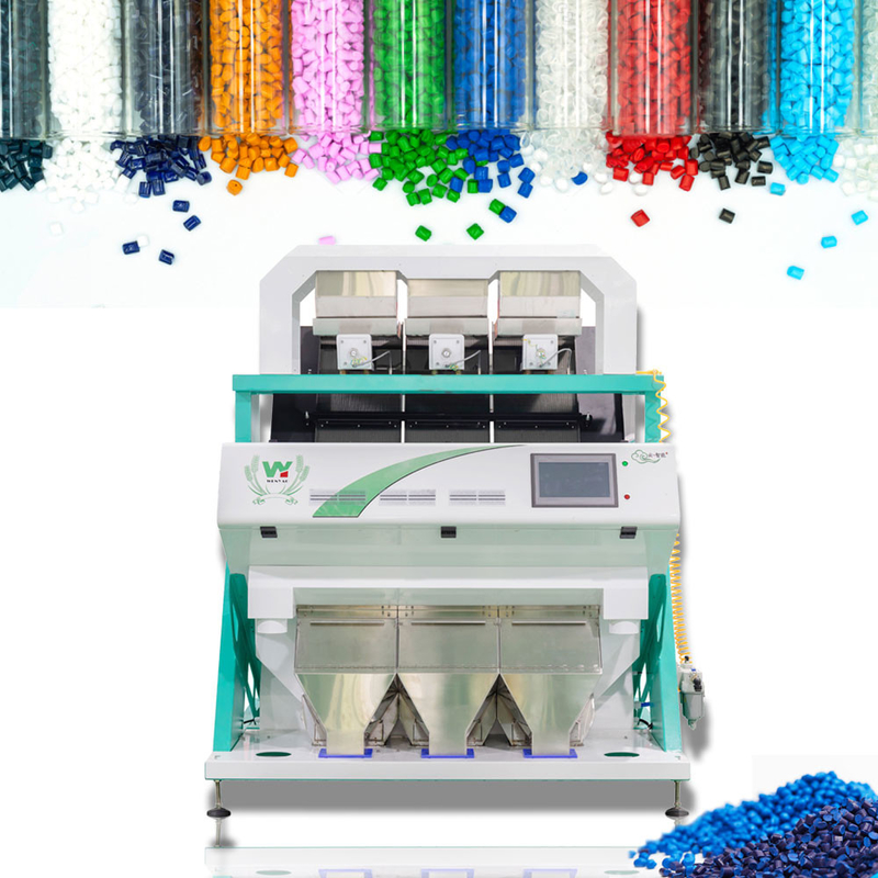 Wenyao 3 chute plástico reciclado clasificador de colores máquina de clasificación de colores
