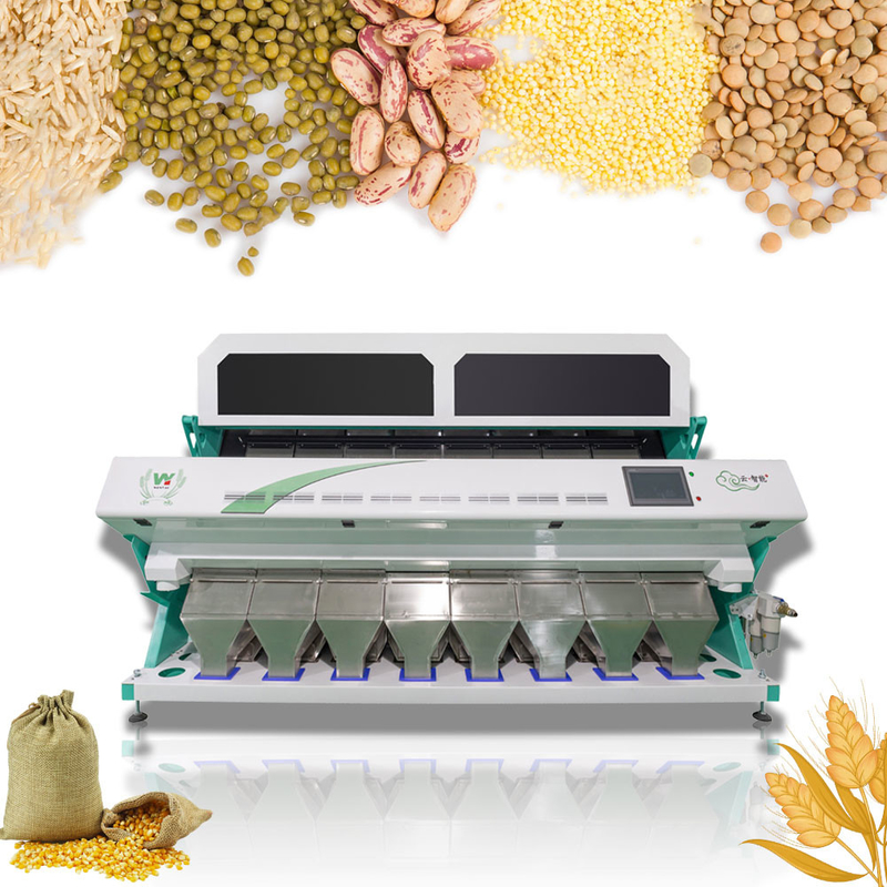 Wenyao 8 Chute Alta velocidad de clasificación Máquina de clasificación de colores Mung Bean Color Sorter