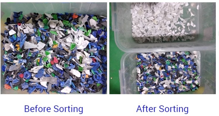 Wenyao 10 Chute Máquina de clasificación de colores de plástico de PVC ABS