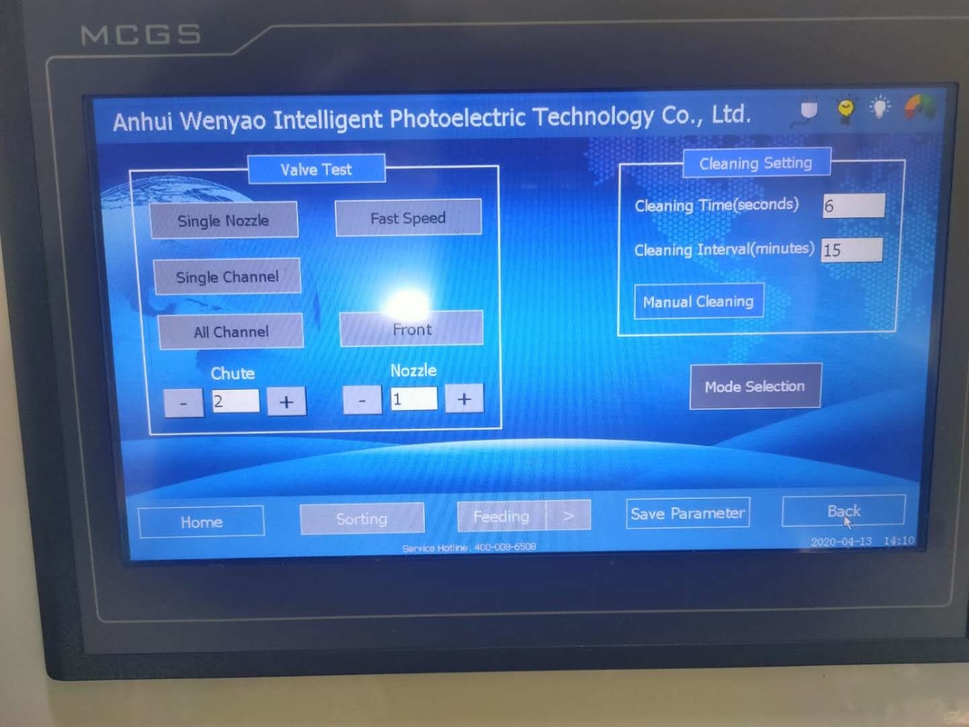 Wenyao 10 Chute Máquina de clasificación de colores de plástico de PVC ABS