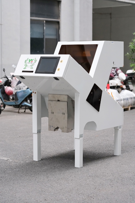 WENYAO Mini Chute Frutas deshidratadas Máquina de clasificación óptica Albaricoques secos melocotón Manzanas Color clasificador Eliminar tallos Molde de tallo