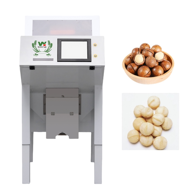 Precisión de la cámara CCD Máquina automática de clasificación de colores de nueces de macadamia