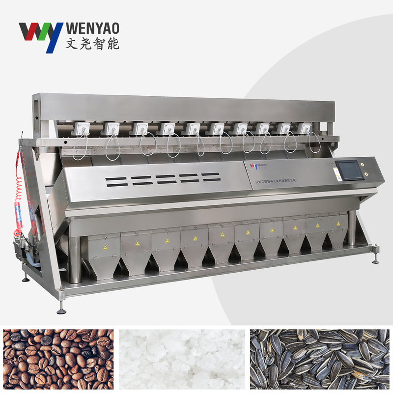 Clasificadora de color de metales con 10 canales, resolución de clasificación de 0.01 mm y capacidad de clasificación de 5-10 toneladas/hora para la clasificación de metales de alta precisión