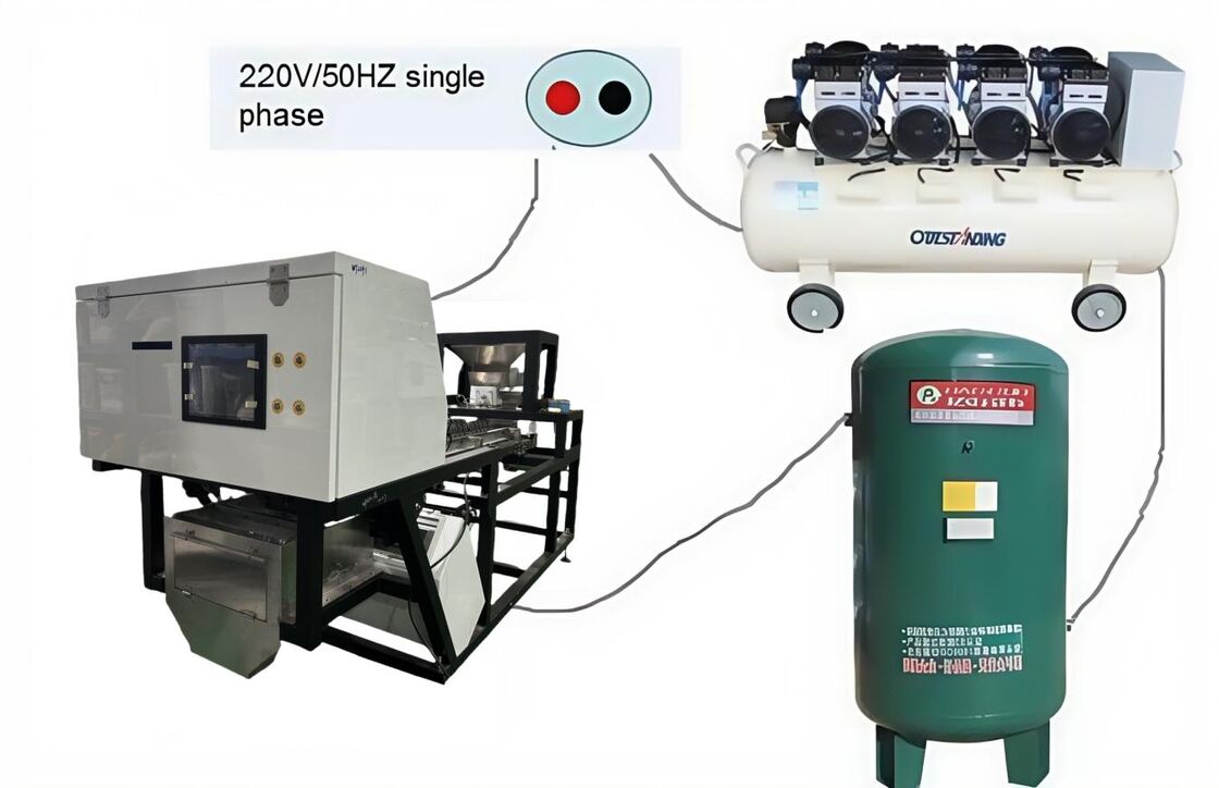 Clasificadora Automática de Nueces Wenyao con Sensor CCD TOSHIBA, Tolva de Acero Inoxidable 304 de Grado Alimenticio y Control Remoto Wifi para Clasificación de Nueces de Alta Eficiencia