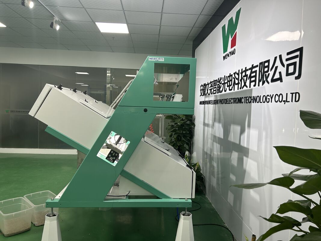 Máquina clasificadora óptica de arroz de alta precisión Wenyao para clasificación de granos con compresor de aire y tanque de aire