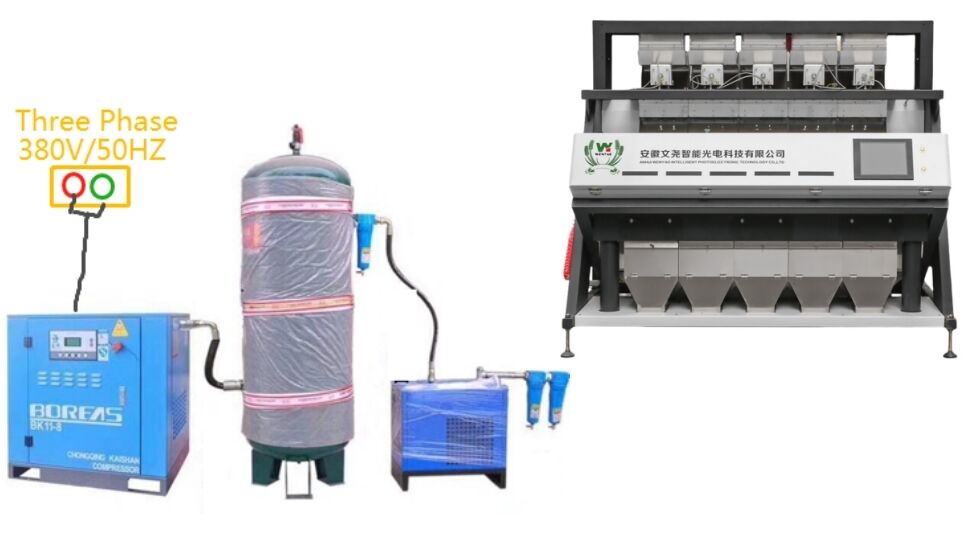 Wenyao 5 Chute Sortador óptico inteligente Sortador automático de color de nuez Núcleo y máquina de clasificación de color de nuez de pino con cáscara