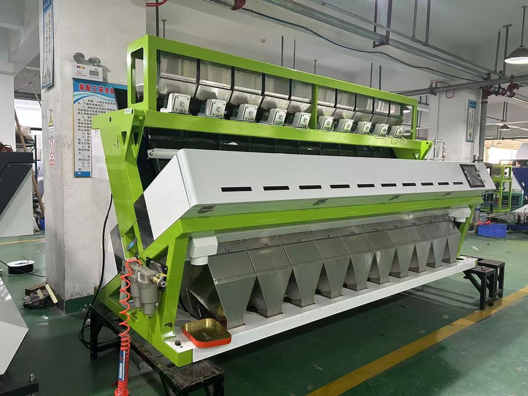 Wenyao 10 Chute 640 canales de gran capacidad Lentes Mung Bean Color Sorting Machine Sortador óptico para la clasificación de cacahuetes