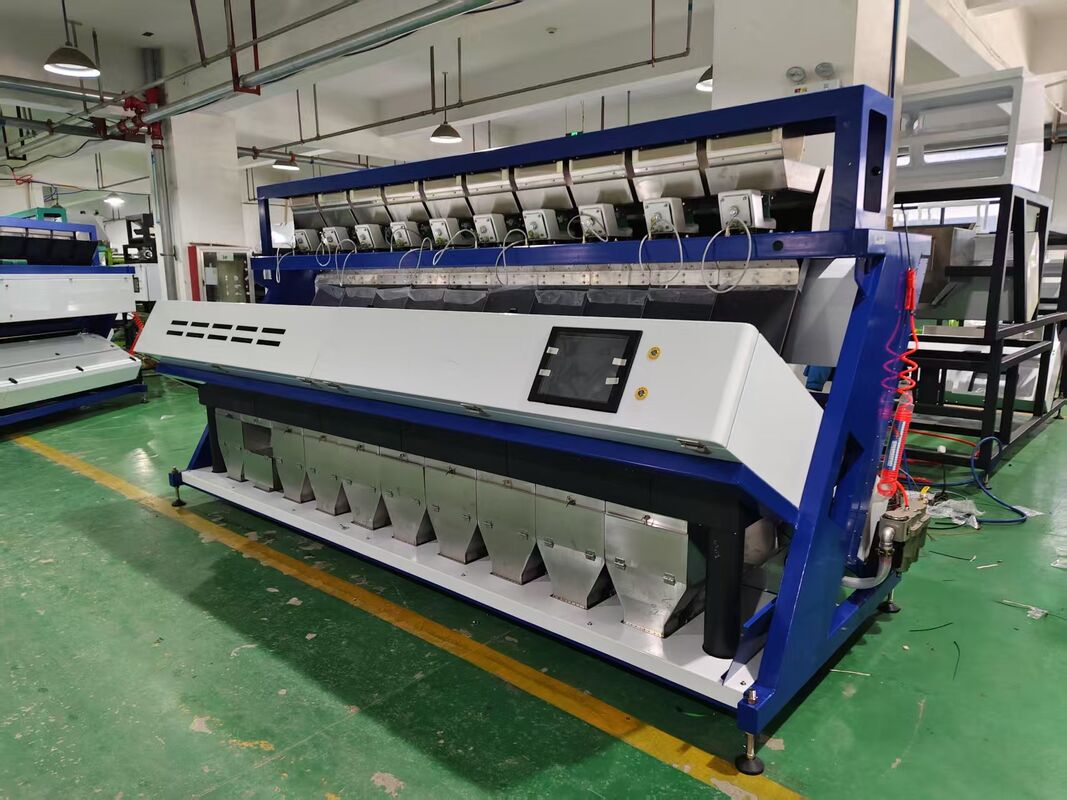 Wenyao 10 Chute 640 canales de gran capacidad Lentes Mung Bean Color Sorting Machine Sortador óptico para la clasificación de cacahuetes