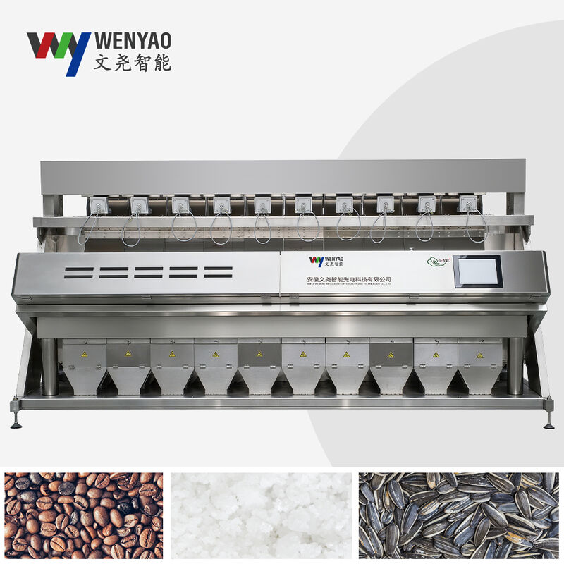 Máquina clasificadora y limpiadora de granos de arroz de alta capacidad WENYAO con 10 canales con Japón para sensor CCD Precisión de 0,999 Garantía de 2 años