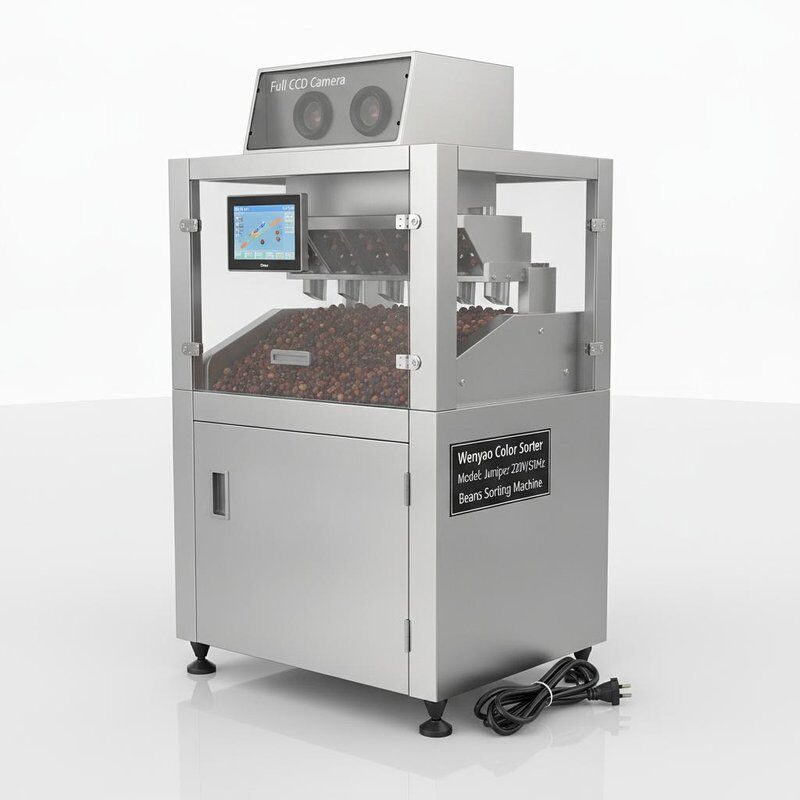 Máquina de clasificación de frijoles con cámara de Ccd completa para Juniper de Wenyao Color Sortador y 220V / 50Hz fuente de alimentación