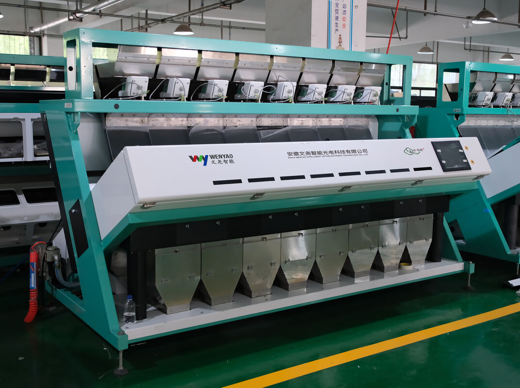 Wenyao 2026 AI Máquina de clasificación de color inteligente de avellanas con una precisión de clasificación del 99,95% y pantalla táctil Flexem de 12 pulgadas