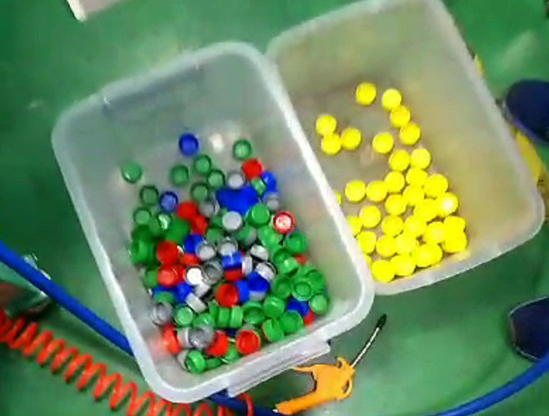 Máquina plástica de la clase del color del pedazo del plástico del clasificador del color de la cápsula de la pureza elevada en proceso de reciclaje plástico