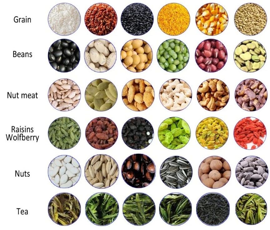 6 canales inclinados 384 canalizan el clasificador del color del grano del mijo con 2 años de garantía