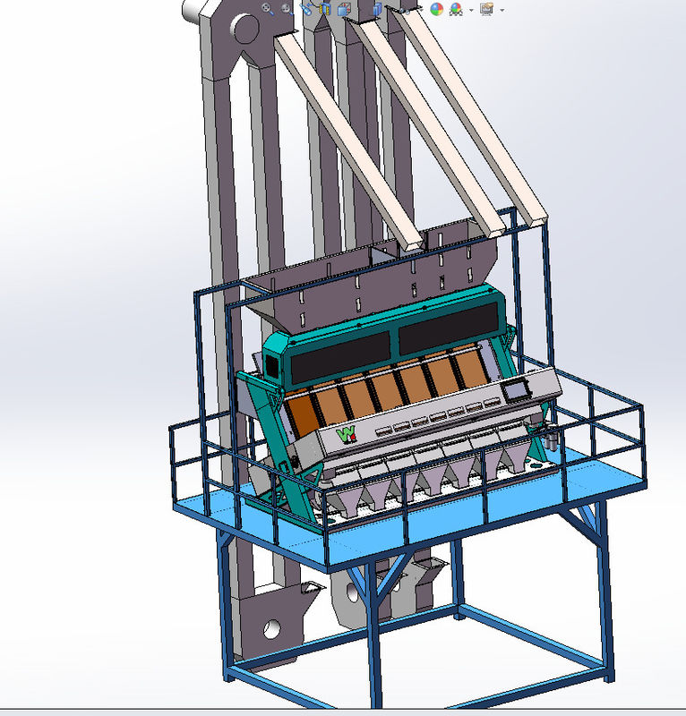 Clasificador multifuncional del color del grano con monofásico de 220V 50HZ