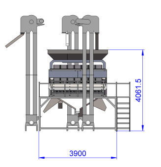 240V 50Hz Mung multifuncional Bean Color Sorter Machine 7 canaliza