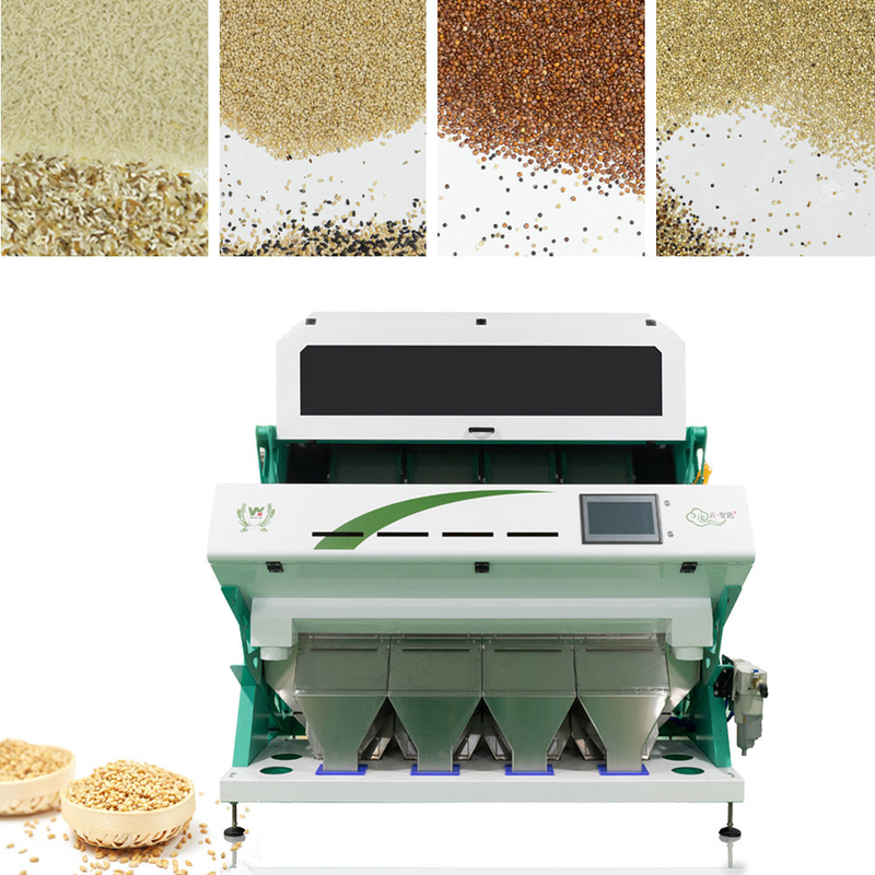 Exactitud pegajosa hasta 99,99% del clasificador del color del arroz de Optcal de las luces LED calientes en Tailandia