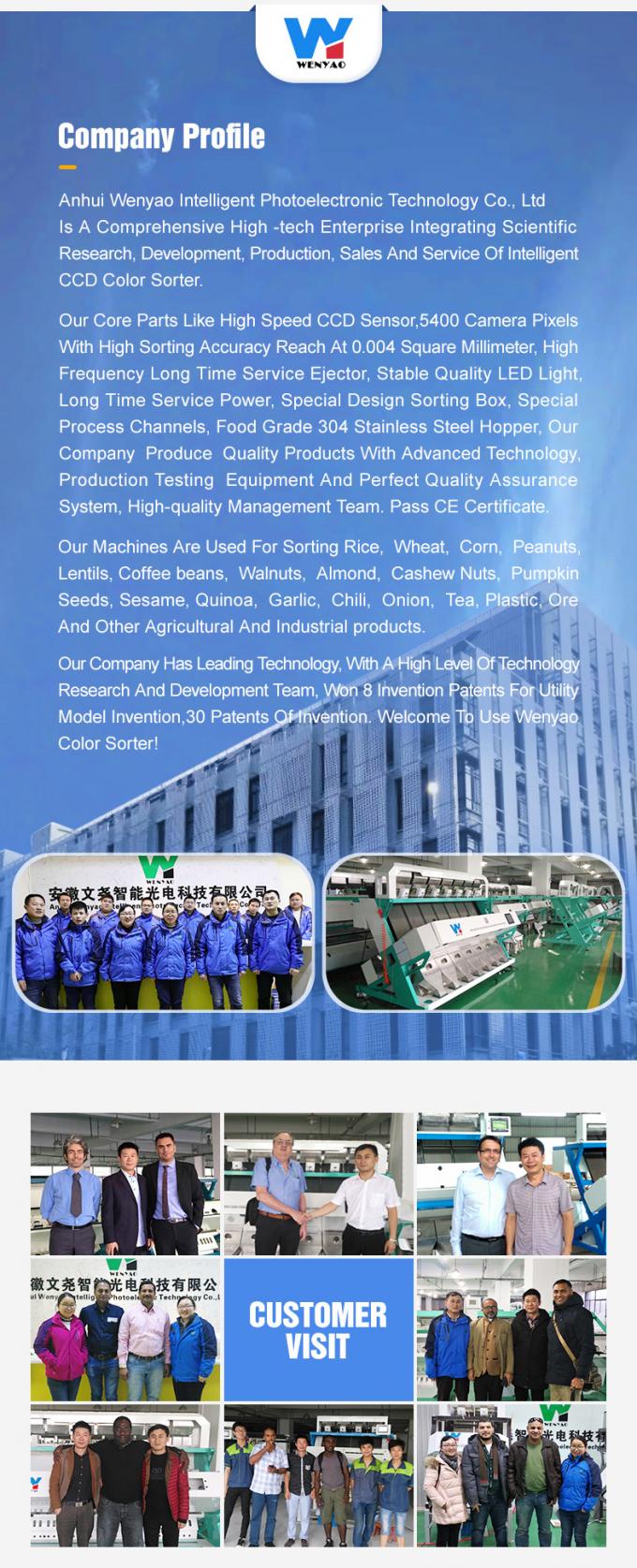 Mini clasificador de color de trigo óptico Maquinaria agrícola 2 T/H 9