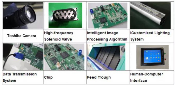 6 Chute cámara óptica CCD inteligente PET PVC HDPE máquina de clasificación de colores de plástico Wifi remoto 5