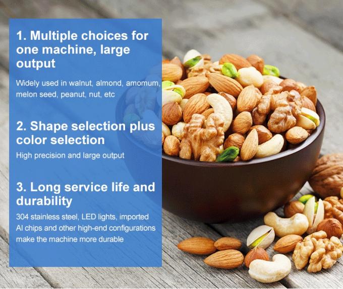 Máquina inteligente de clasificación de color de nuez de anacardo con sensor Toshiba CCD y cámara RGB 1