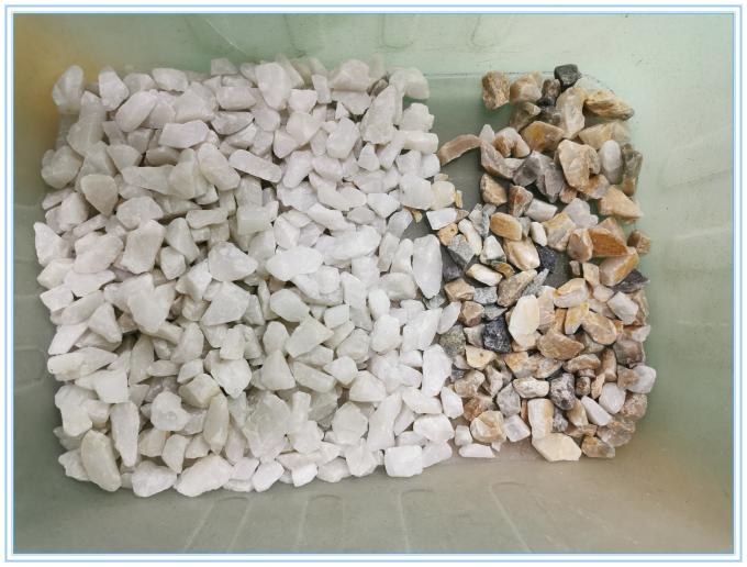 Alta Capacidad Cinturón de doble capa Wenyao Seco y húmedo de mineral de piedra de piedra máquina de clasificación de color mineral con eyector SMC 16 agujeros boquillas 8