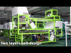 Tipo de cinturón Máquina de clasificación de colores de doble etapa para clasificar el vidrio